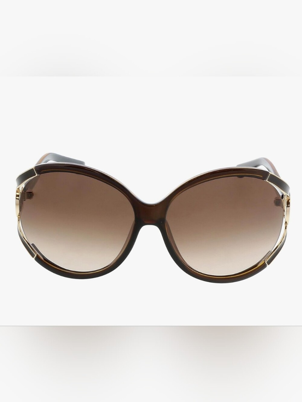 Women’s Oversized Salvatore Ferragamo SF600S Brown Gradient Sunglasses NWB